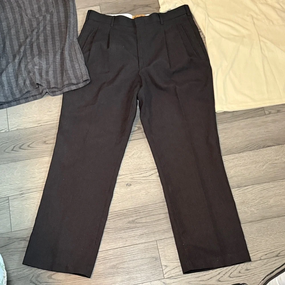 Vintage Haband Bundle of Men's Dress Pants 34x29 & Polo Shirt Medium Lot of 3